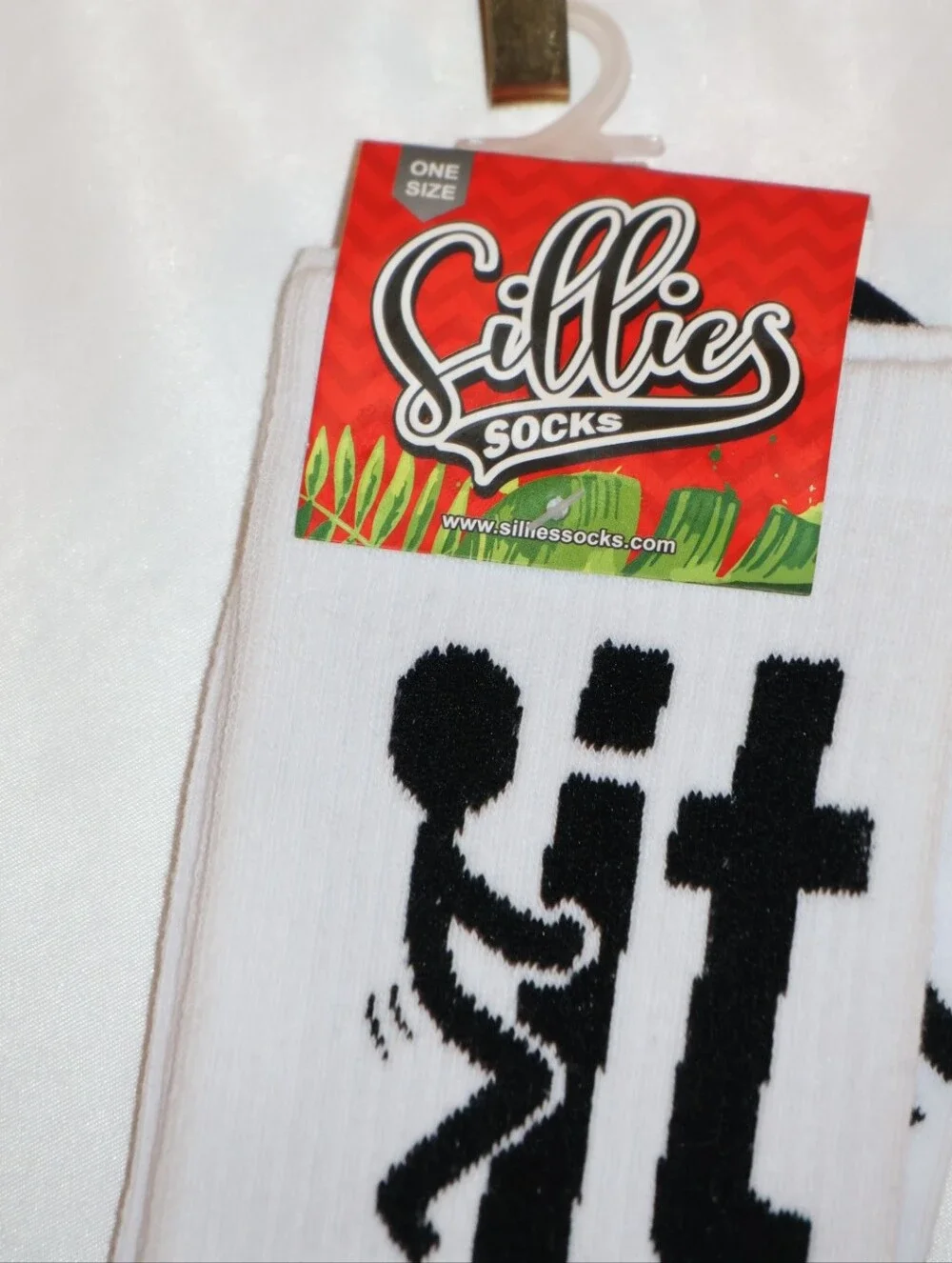 Sillies F*ck it White & Black Novelty Crew Socks.